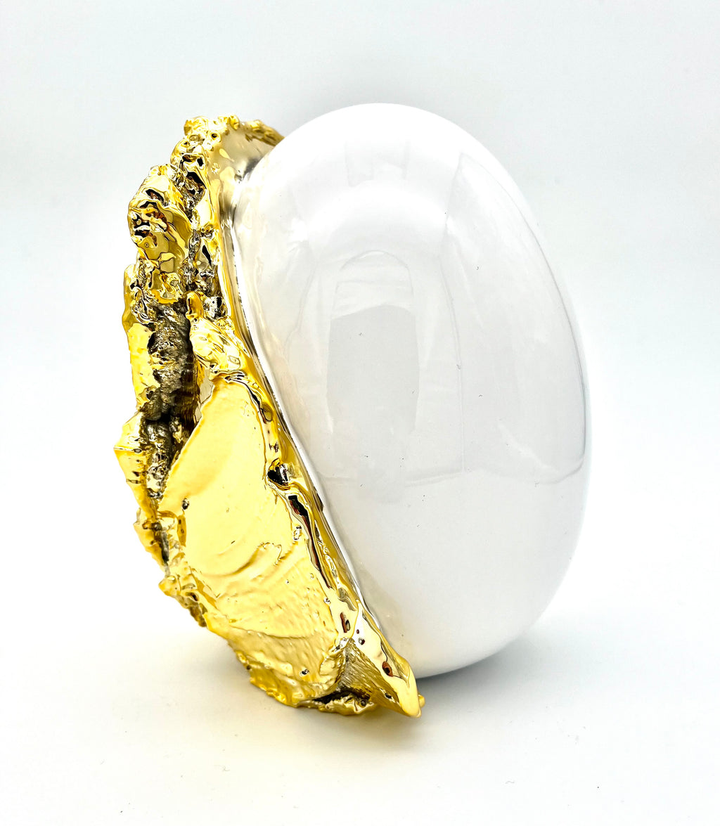 REBEL SMALL H 22 Gold/White Gloss