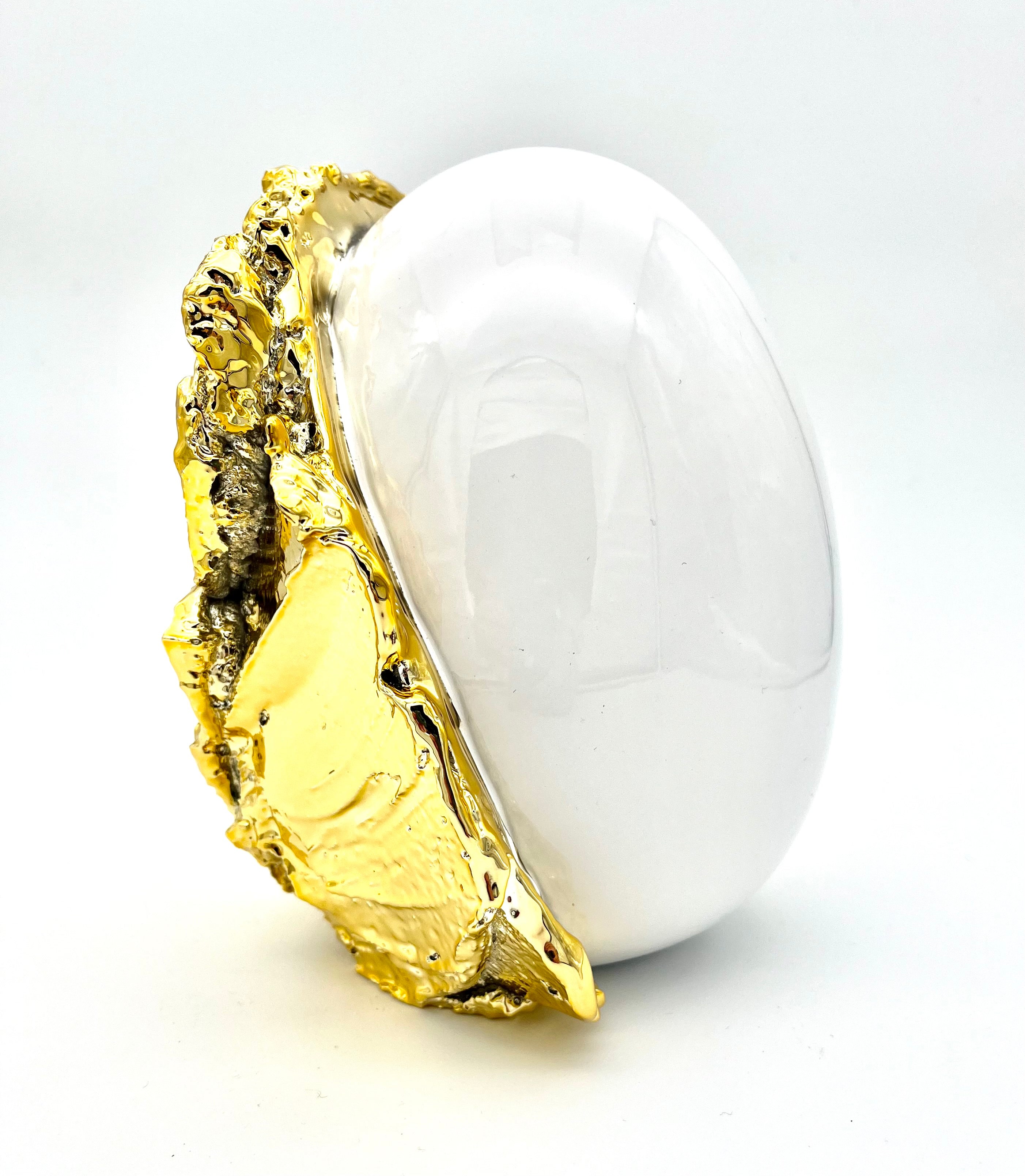 REBEL SMALL H 22 Gold/White Gloss